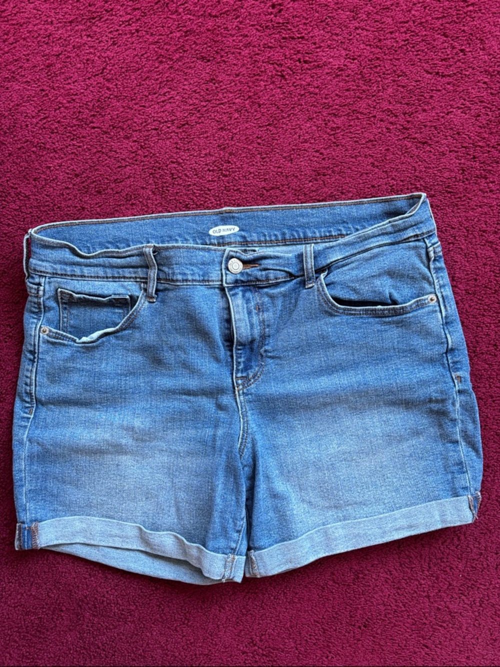 Old Navy Light Blue Denim Rolled Cuff Shorts